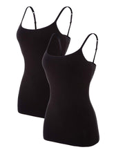 Cotton Tops for Women Shelf Bra Adjustable Spaghetti Strap Tank Top Basic Cami Undershirt