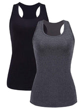 Women's Tank Top with Shelf Bra Racerback Workout Yoga Tops Undershirt