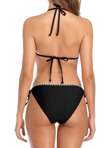 Beautyin Women's Bikini Swimsuit Triangle String Halter Two Piece Bathing Suits