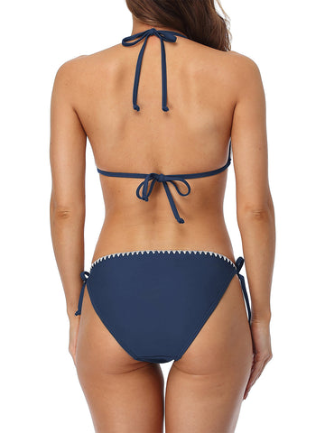 Beautyin Women's Bikini Swimsuit Triangle String Halter Two Piece Bathing Suits