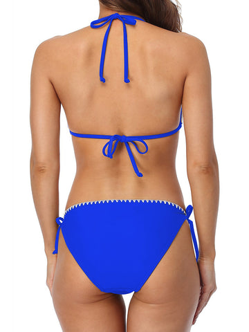 Beautyin Women's Bikini Swimsuit Triangle String Halter Two Piece Bathing Suits